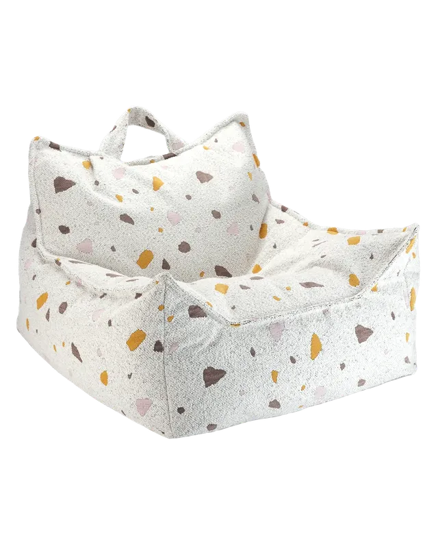 wigiwama-fauteuil-poire-terrazzo-marble-pouf-enfant image 1