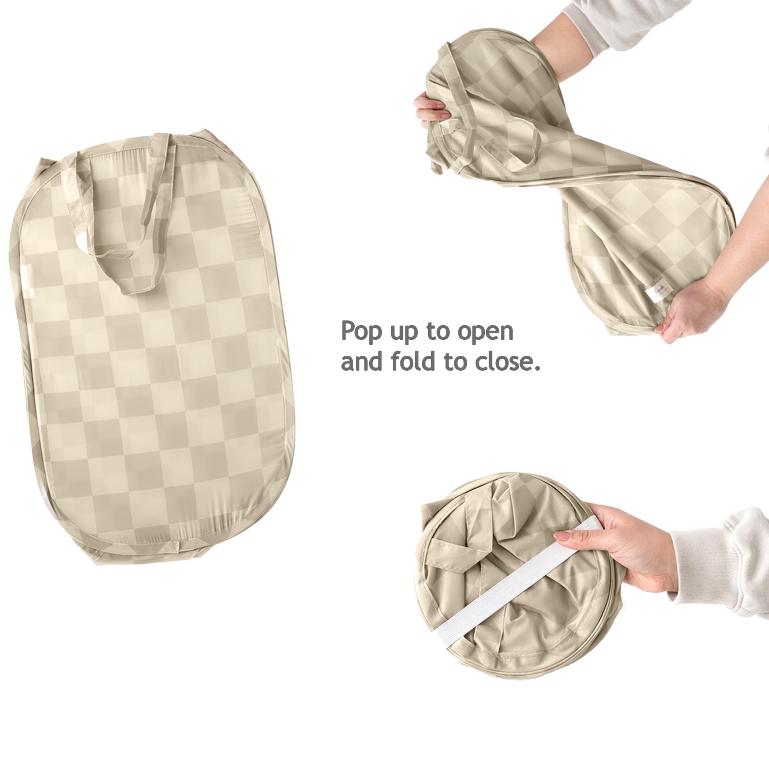 3-sprouts-panier-linge-pop-up-beige-damier-tissu-recycl image 8