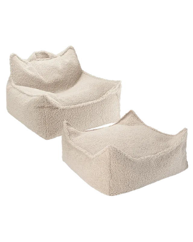 wigiwama-kit-fauteuil-poire-et-ottoman-biscuit image 1