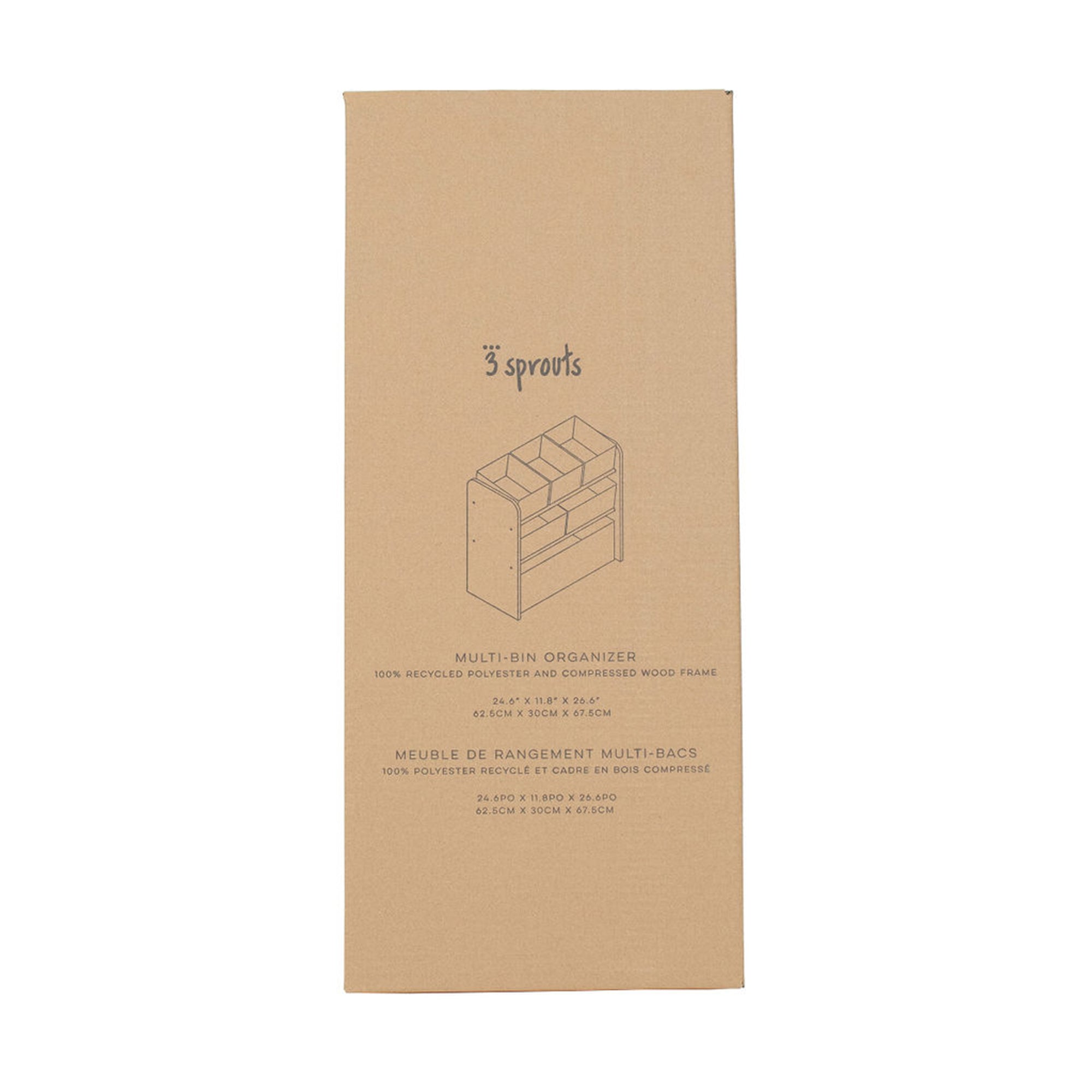 3-sprouts-gris-organisateur-de-jouets-multi-bacs-en-tissu-recycl image 5