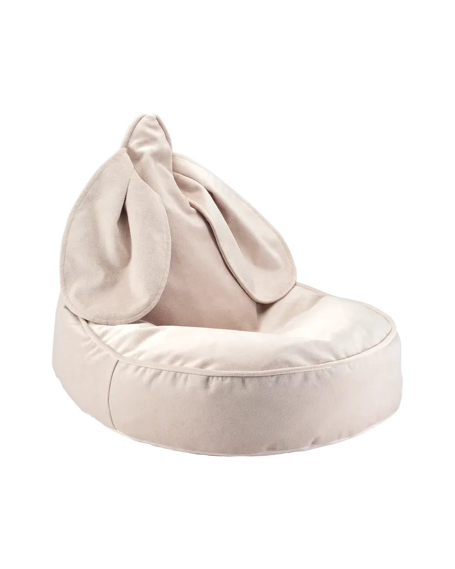 wigiwama-pouf-lapin-vieux-beige-pouf-enfant-velours image 1