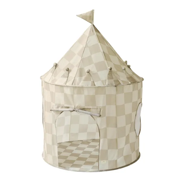 3-sprouts-damier-beige-tente-de-jeu-en-tissu-recycl image 1
