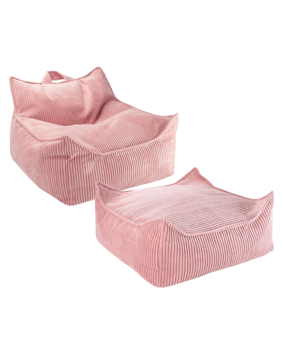 wigiwama-kit-fauteuil-poire-et-ottoman-pink-mousse image 1