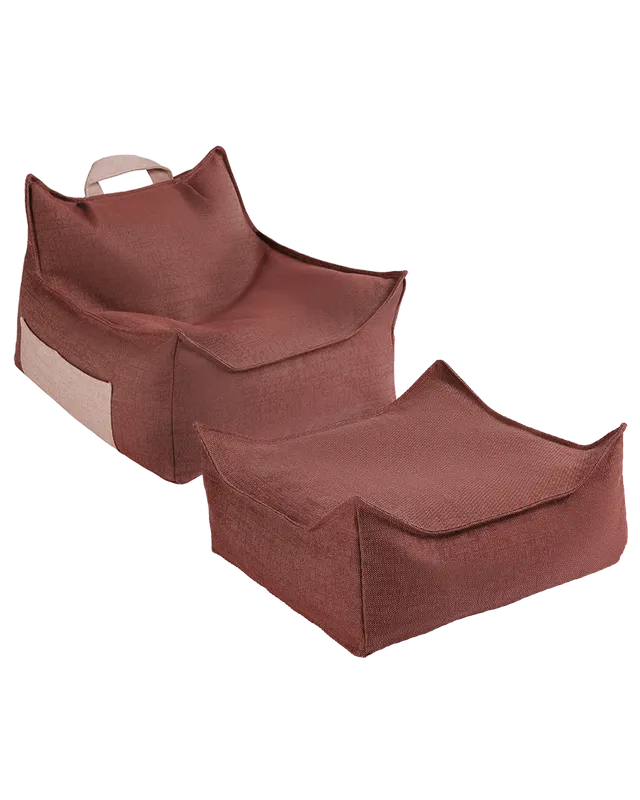 wigiwama-ensemble-pouf-de-jardin-et-repose-pieds-pomegranate image 1