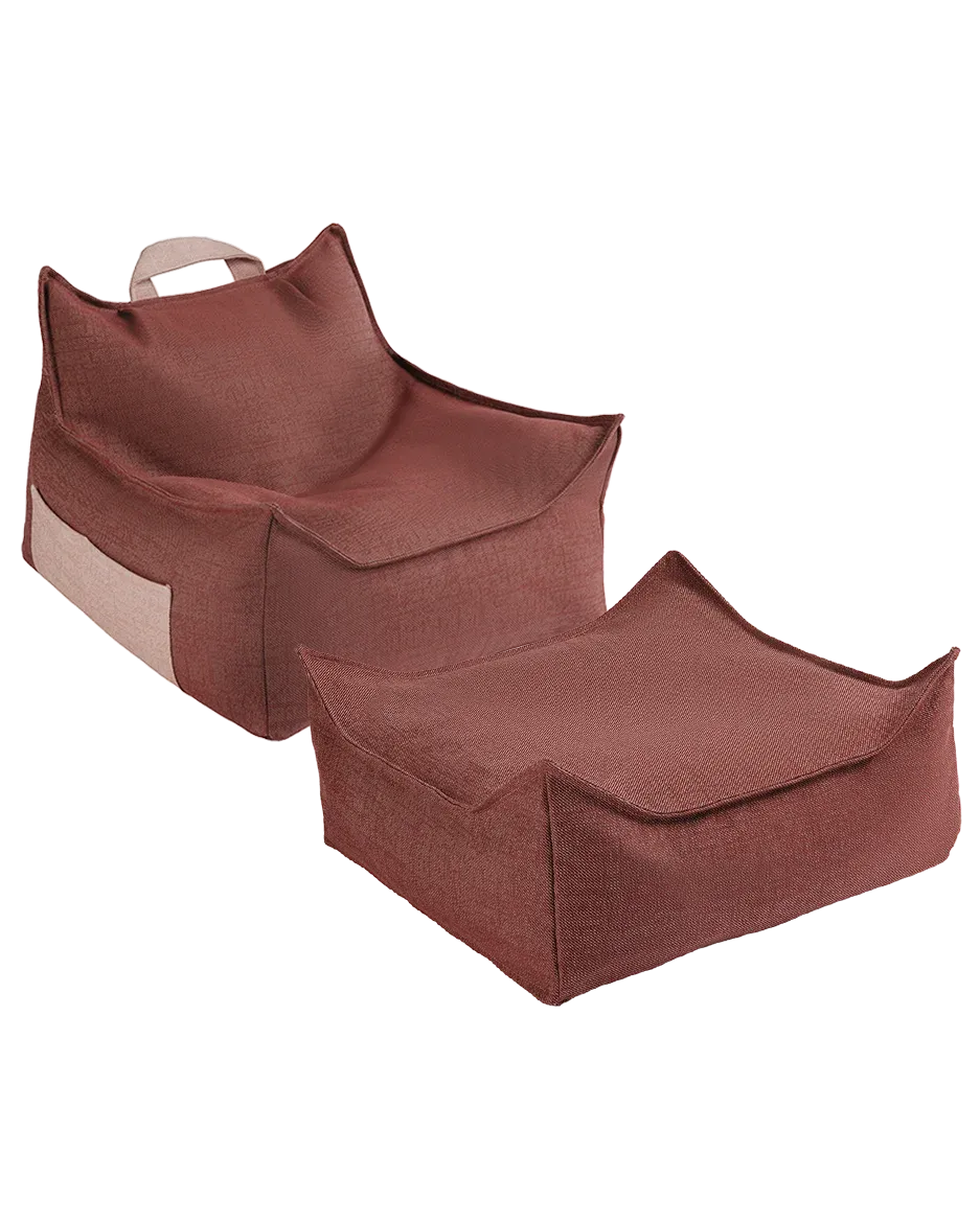 wigiwama-ensemble-pouf-de-jardin-et-repose-pieds-pomegranate image 1