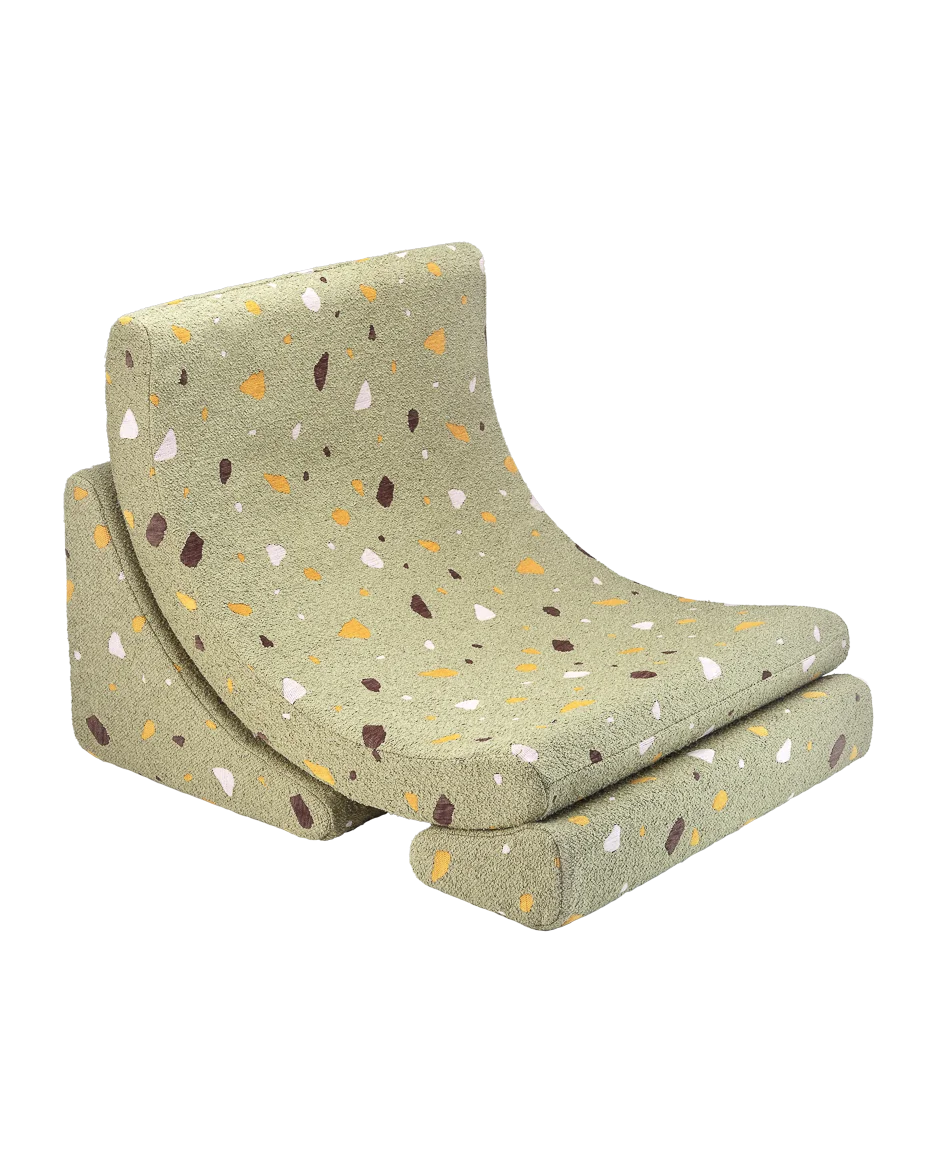 wigiwama-fauteuil-lune-terrazzo-moss image 1