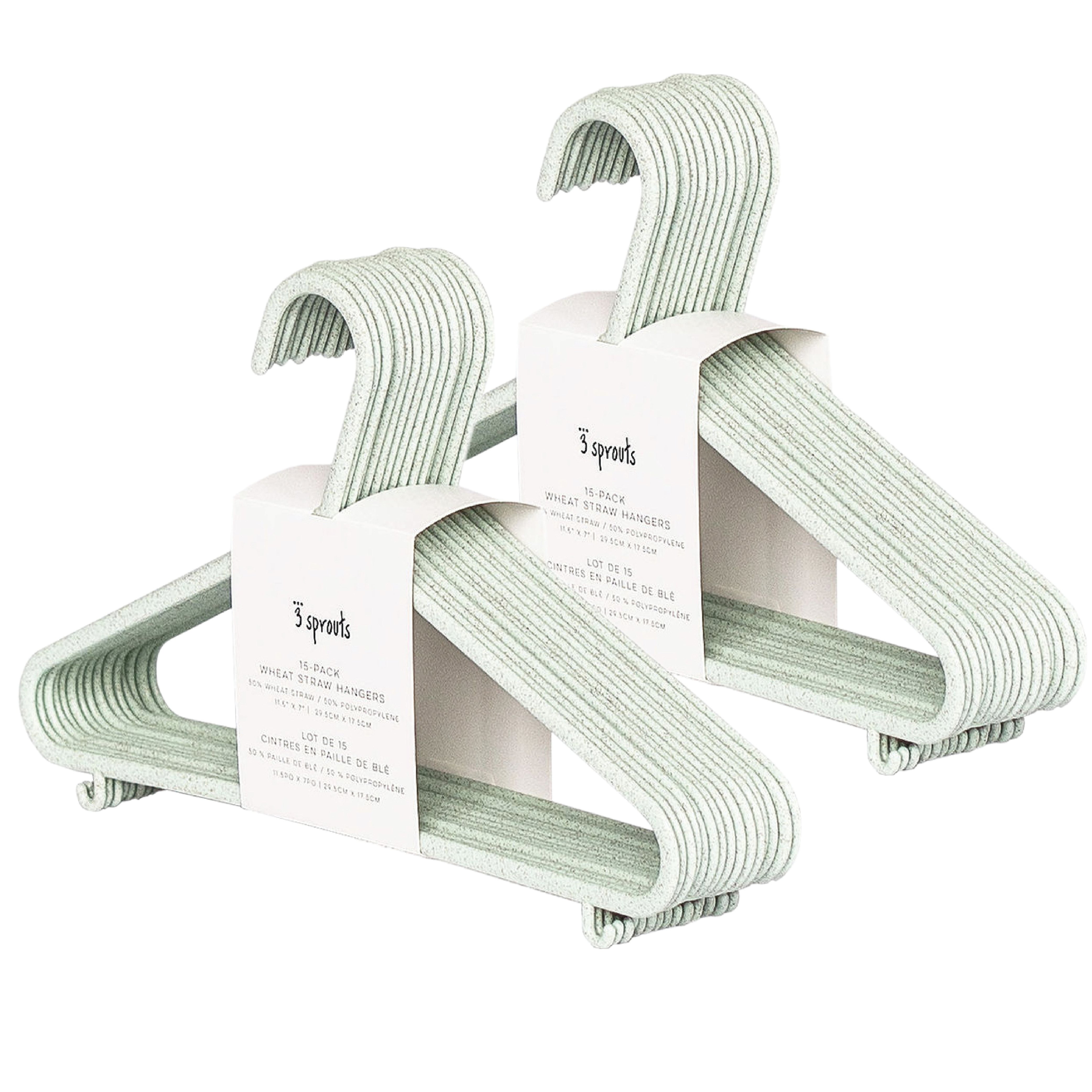 3-sprouts-lot-30-cintres-enfant-paille-de-bl-vert image 1