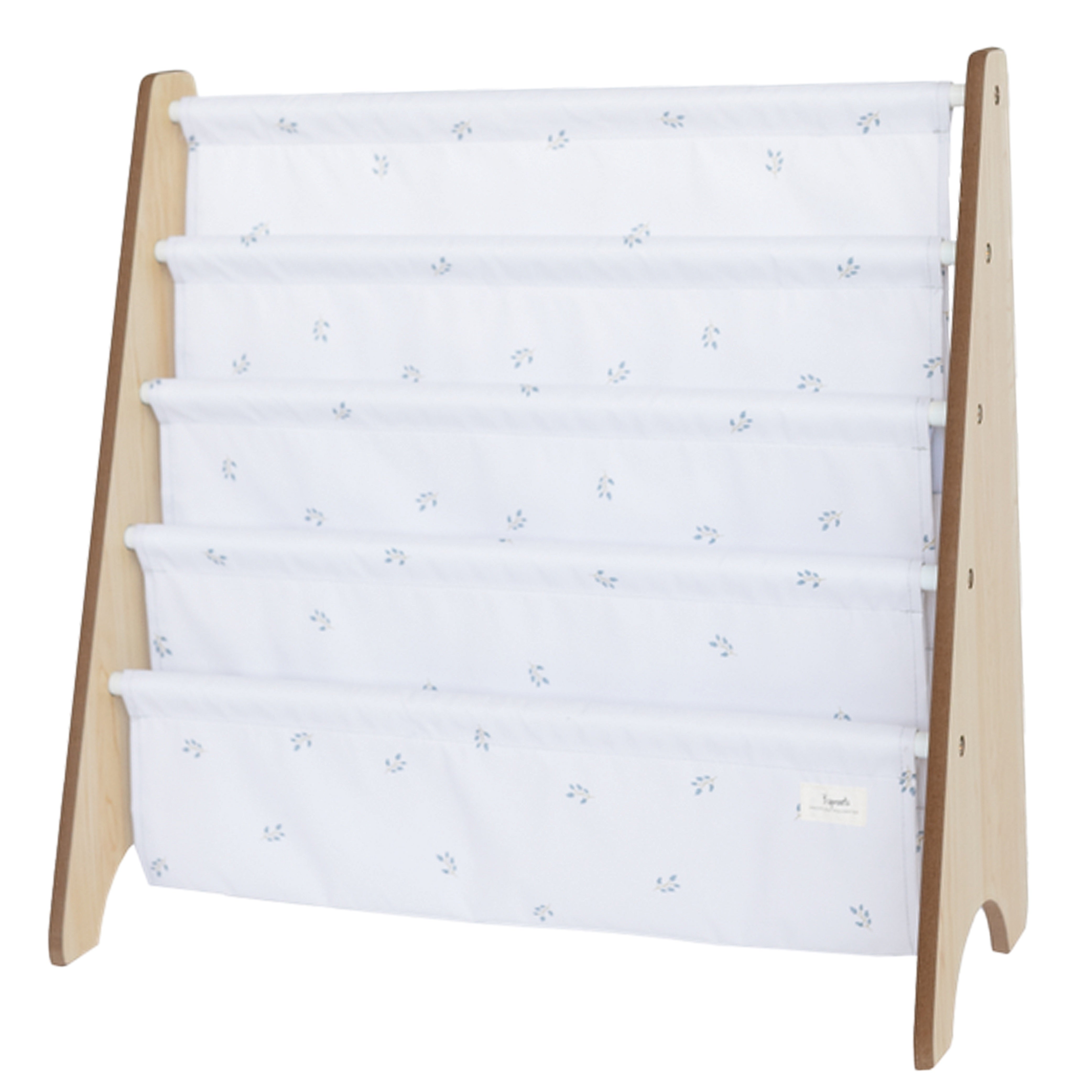3-sprouts-biblioth-que-enfant-tissu-recycl-ivory-blueberry image 1