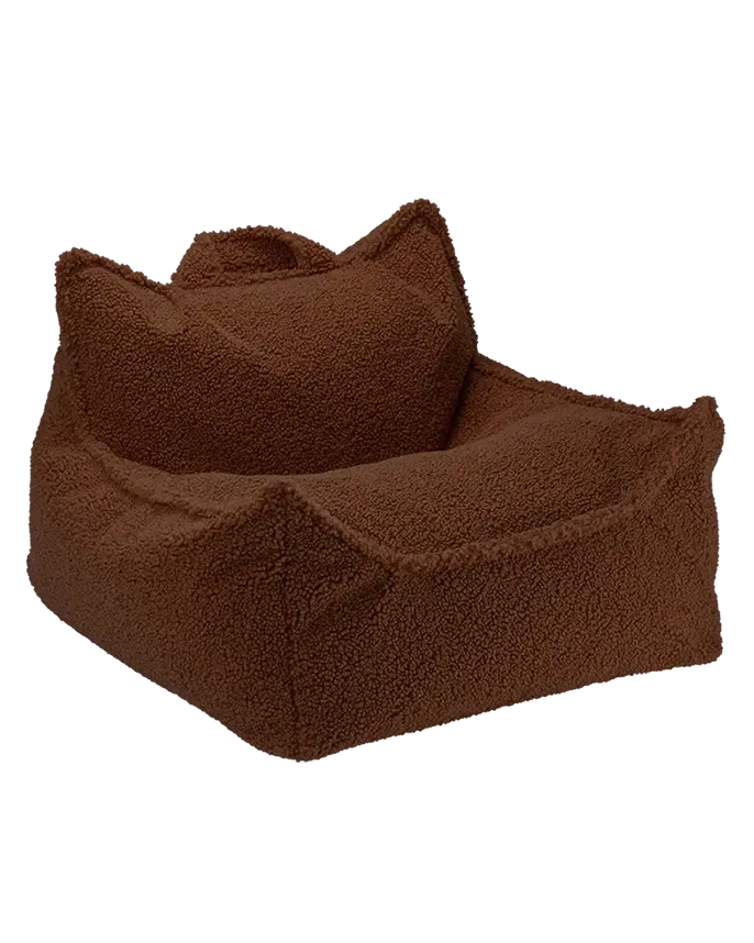 wigiwama-pouf-warm-hazel-pouffe-enfant-teddy-brun-fonc image 1