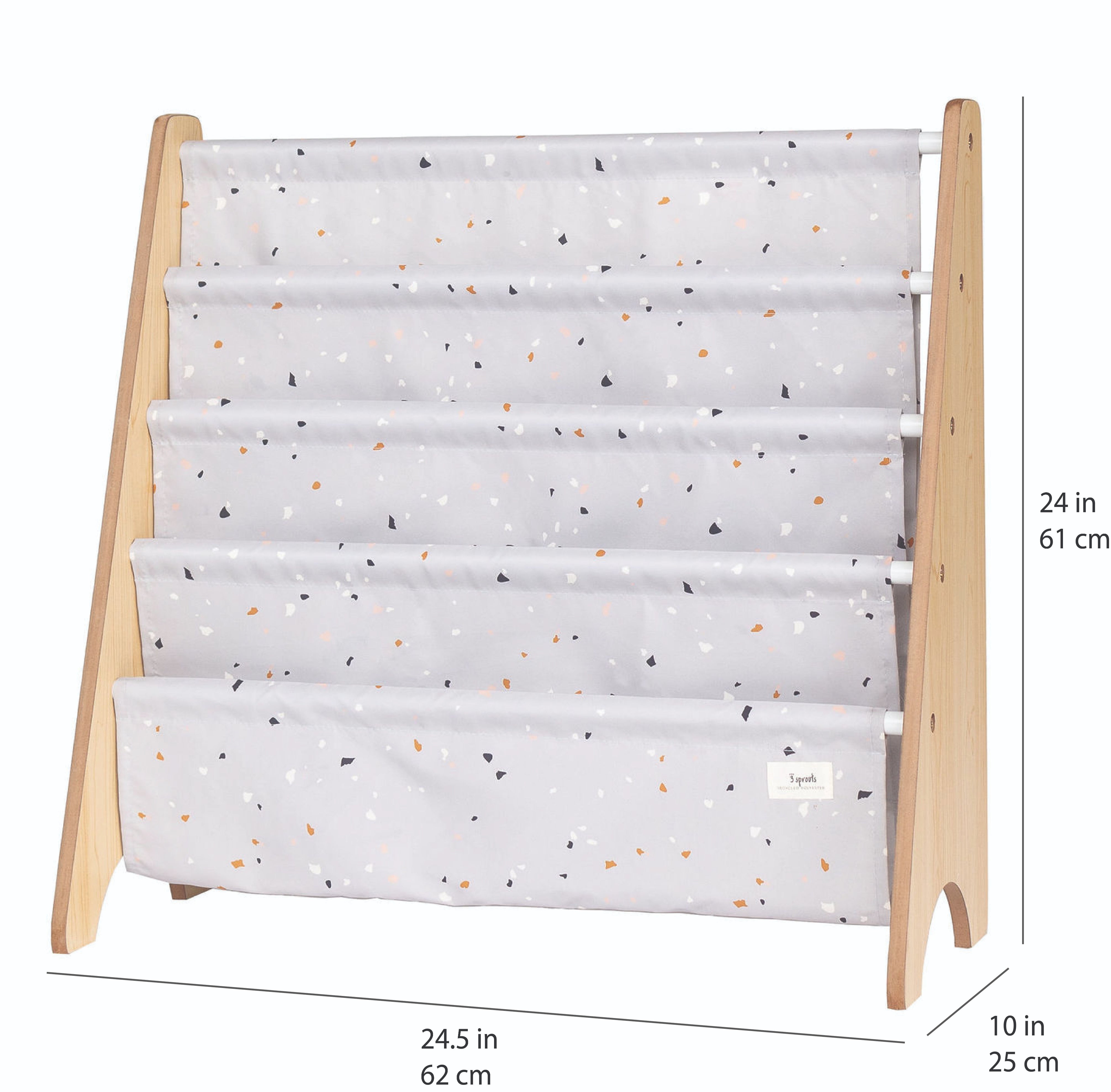 3-sprouts-porte-livres-en-tissu-recycl-gris-clair-terrazzo image 4