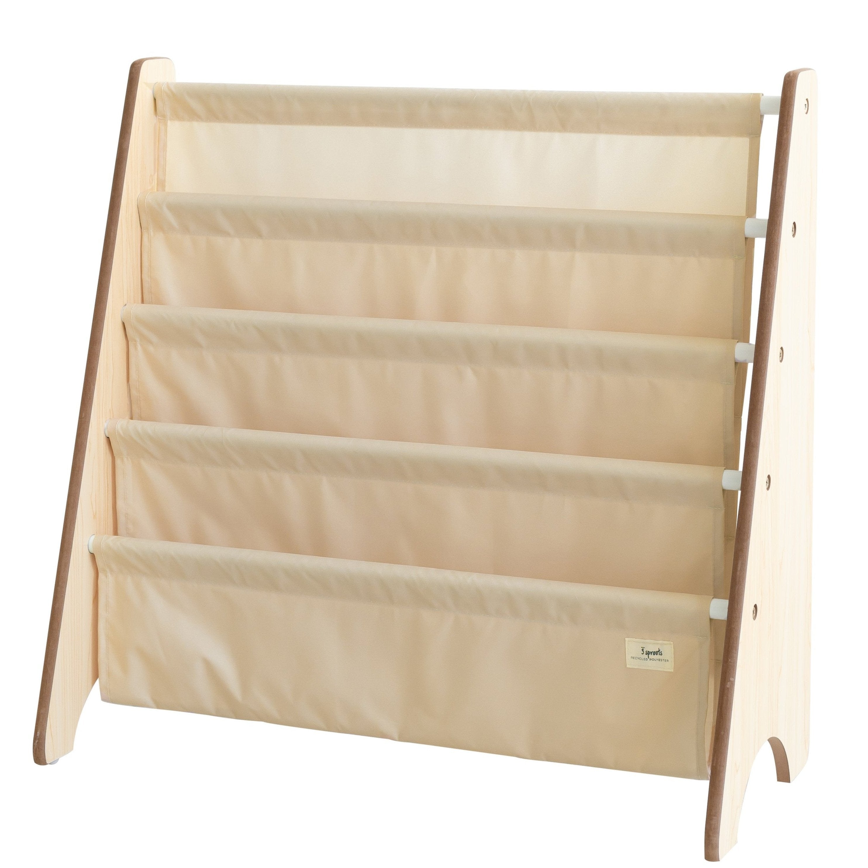 3-sprouts-porte-livres-tissu-recycl-beige-biblioth-que-enfant image 1