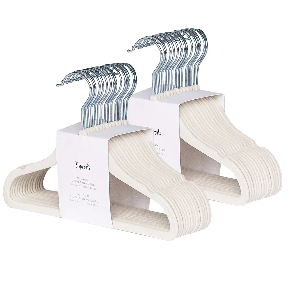 3-sprouts-cintres-velours-enfant-cr-me-x30-antid-rapants image 1