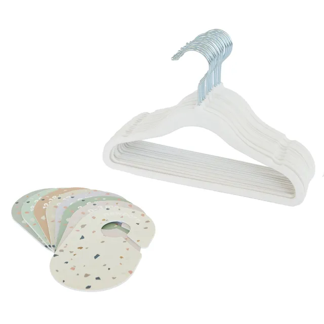 3-sprouts-set-cintres-velours-cr-me-s-parateurs-terrazzo image 1