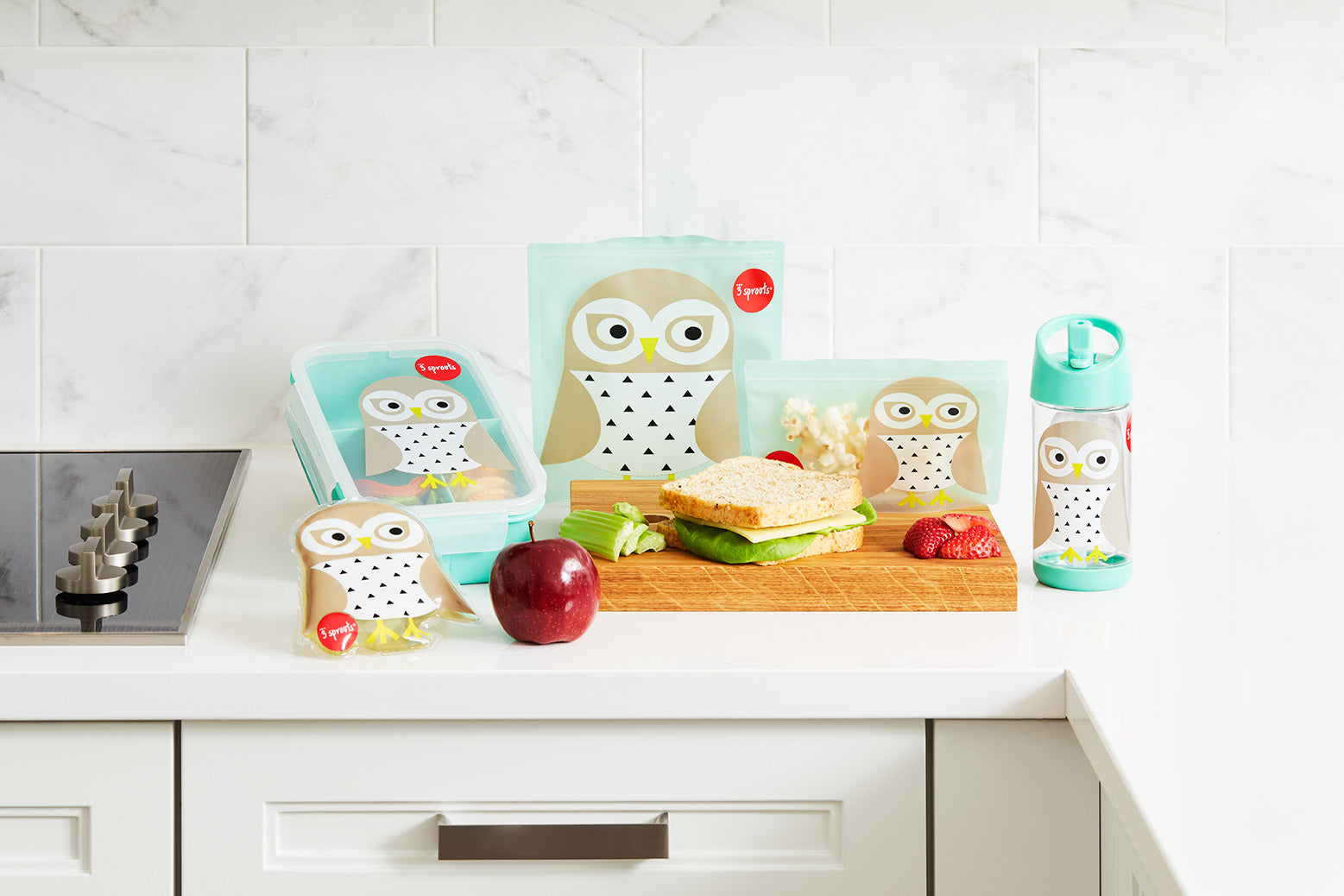 3-sprouts-pochette-sandwich-hibou-lot-de-2-sac-sandwich-r-utilisable image 3