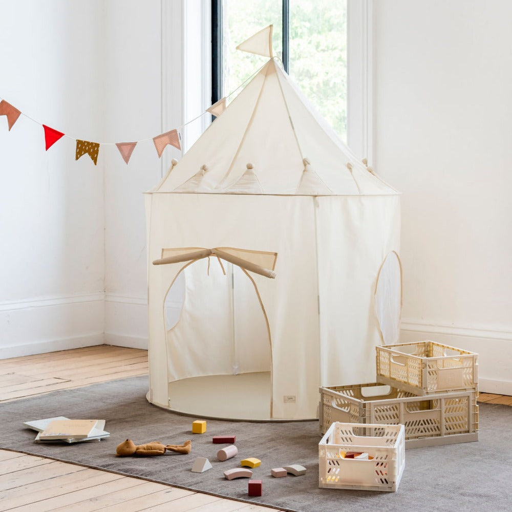 3-sprouts-tente-de-jeu-enfant-beige-en-tissu-recycl-cabane-lecture image 2