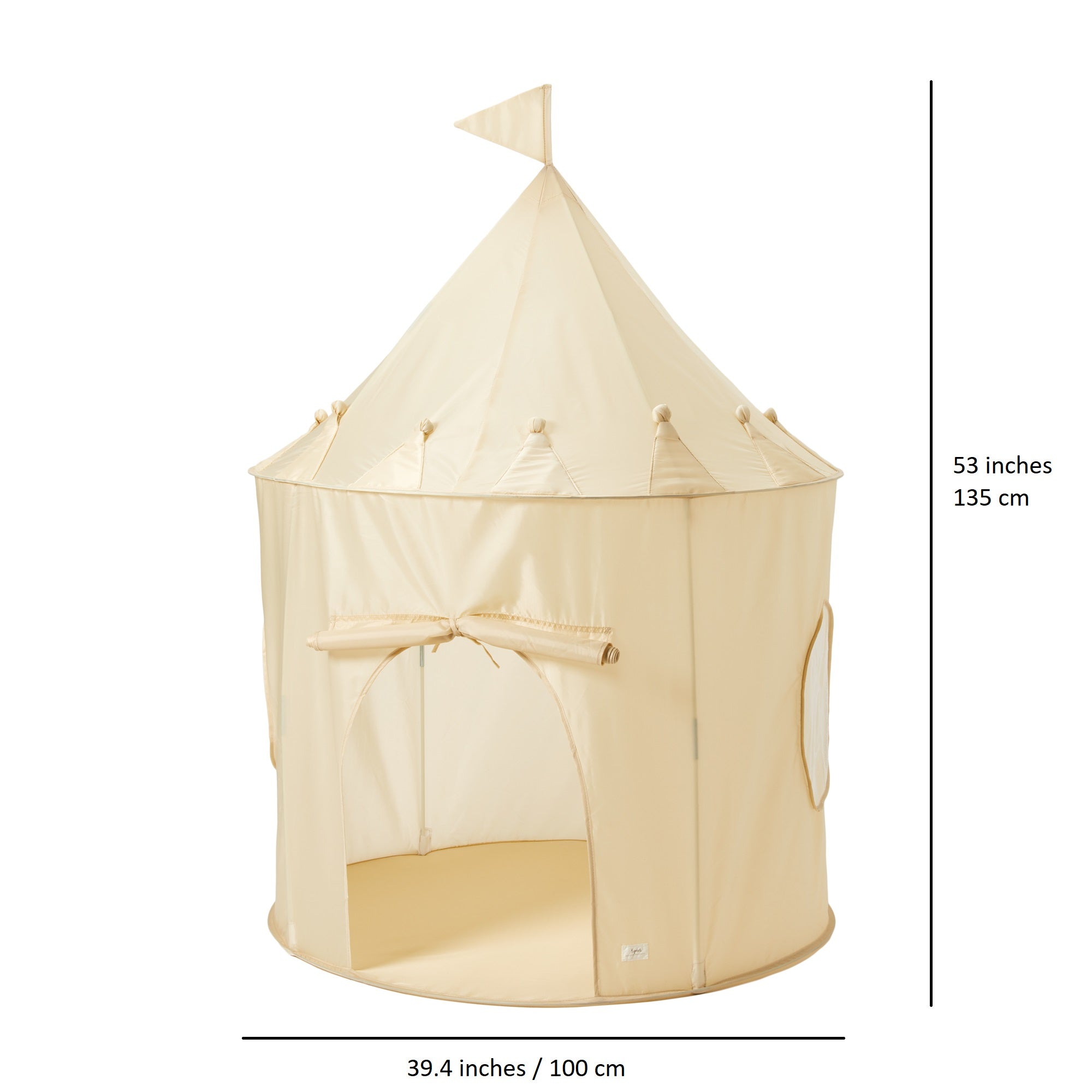 3-sprouts-tente-de-jeu-enfant-beige-en-tissu-recycl-cabane-lecture image 3