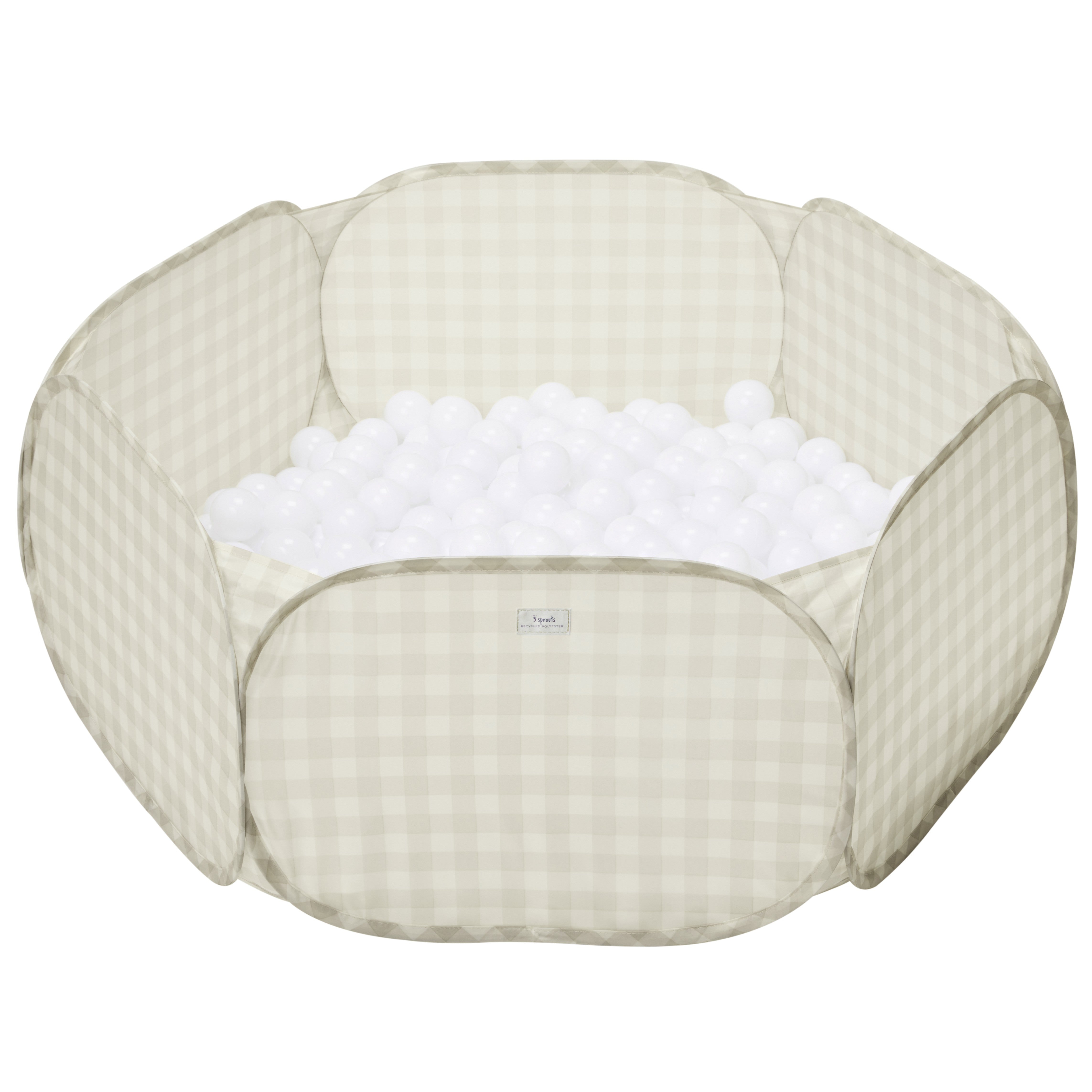 3-sprouts-piscine-balles-vichy-beige-en-tissu-recycl image 3