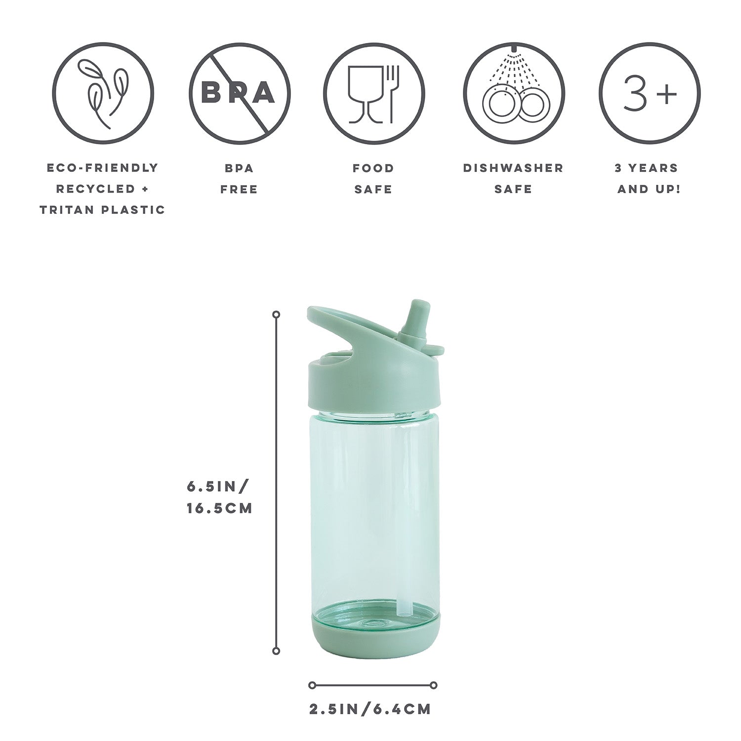 3-sprouts-gourde-plastique-recycl-verte-350-ml image 5