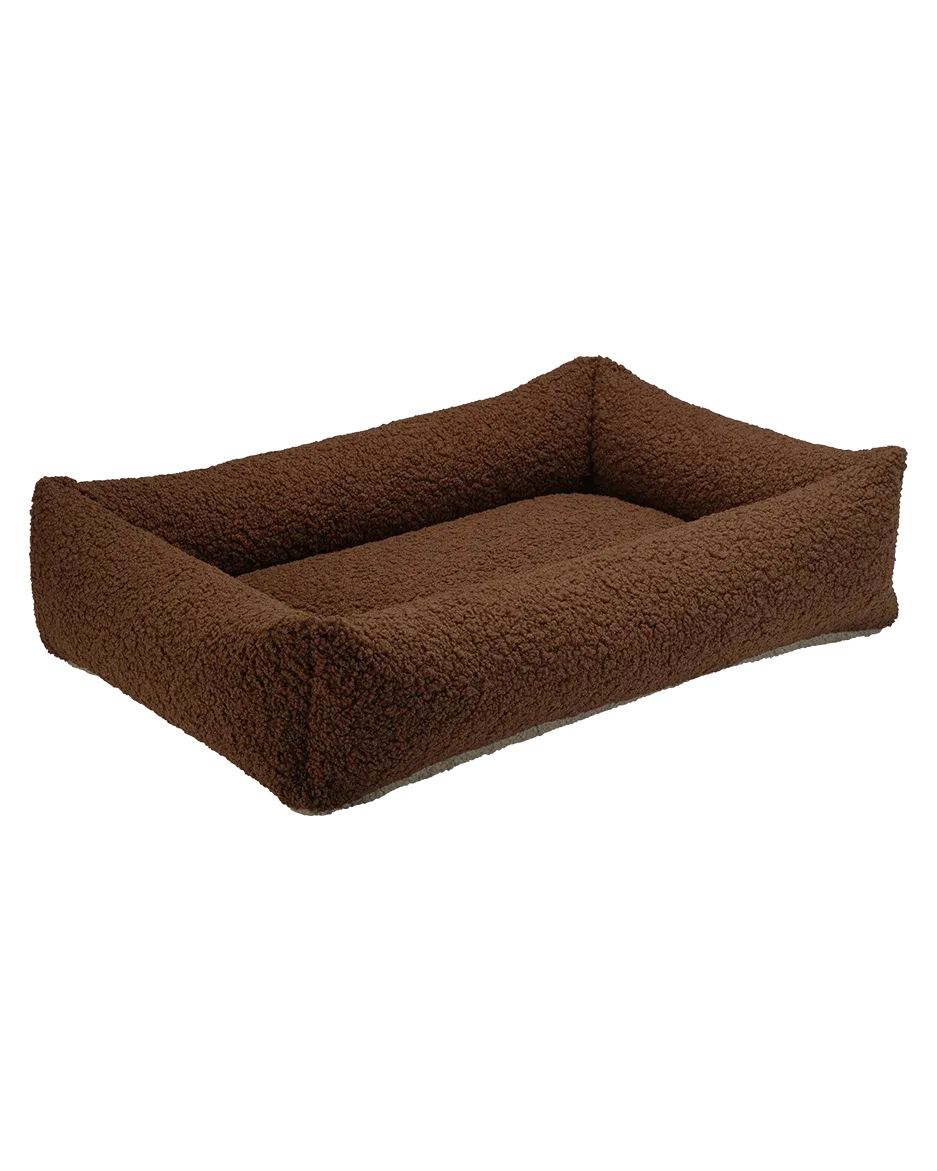 wigiwama-pet-snuggle-bed-l-warm-hazel-lit-chien-teddy-r-versible image 1