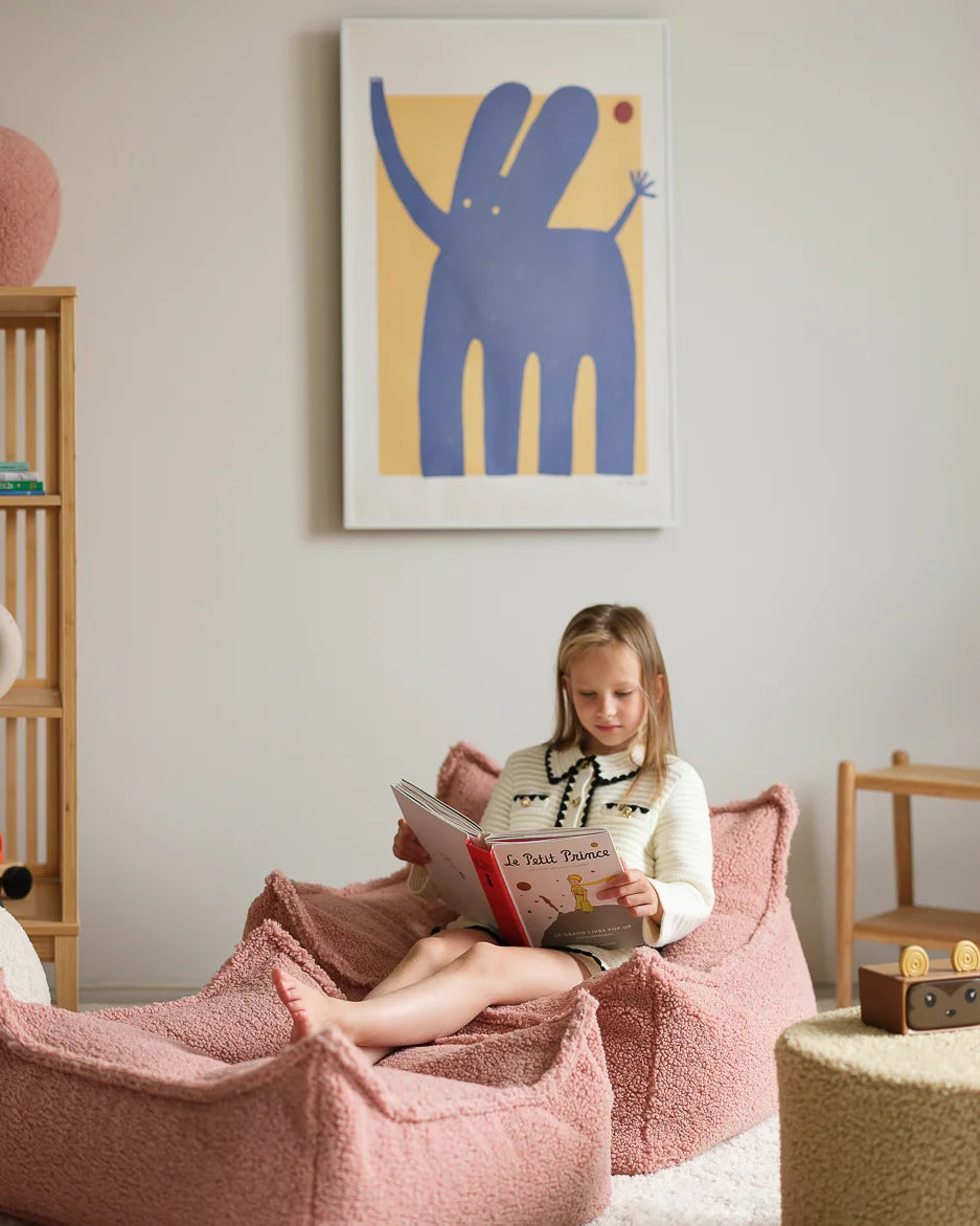 wigiwama-fauteuil-poire-guava-pouf-enfant image 2