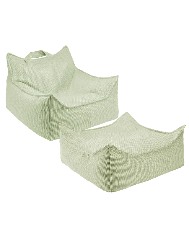 wigiwama-kit-fauteuil-poire-enfant-ottoman-carr-herba-ext-rieur image 1