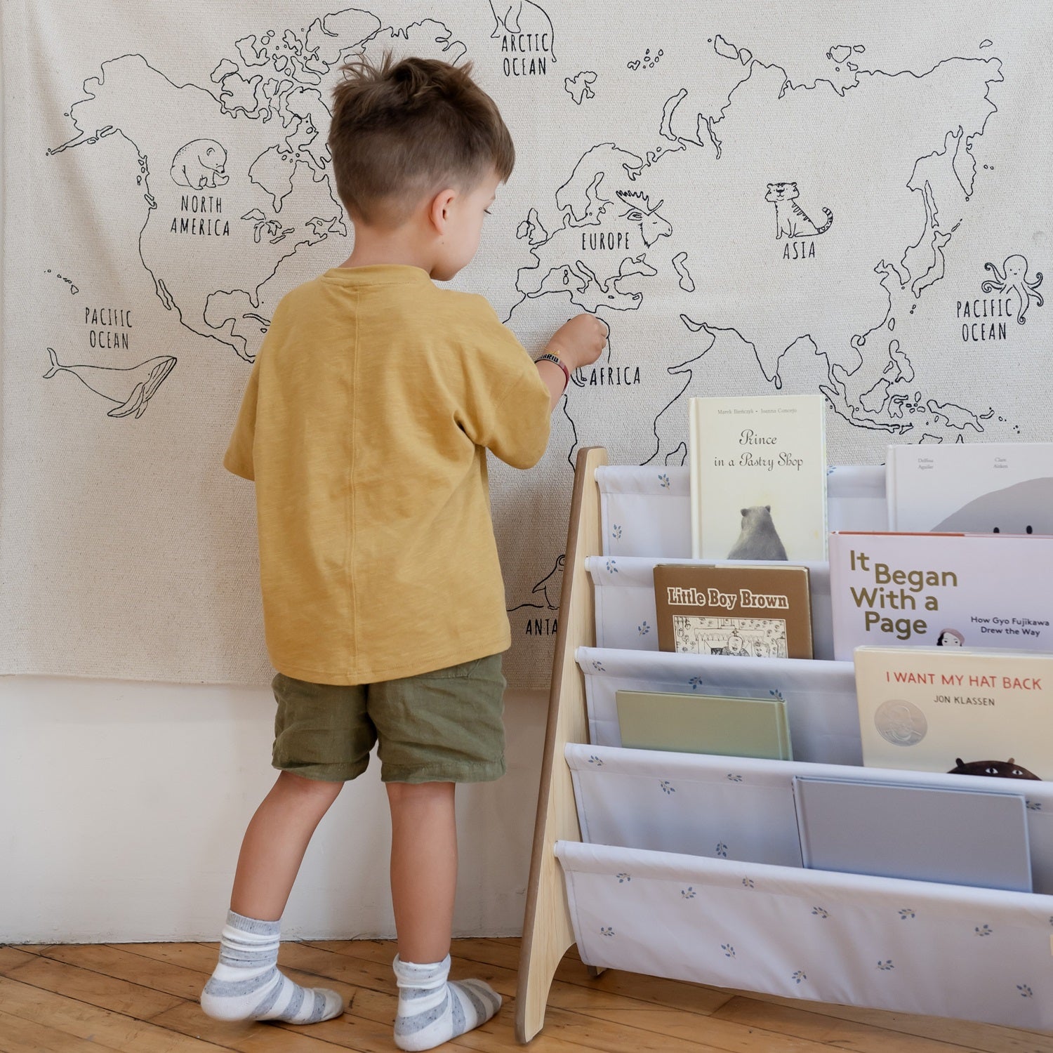 3-sprouts-biblioth-que-enfant-tissu-recycl-mist-blueberry image 2