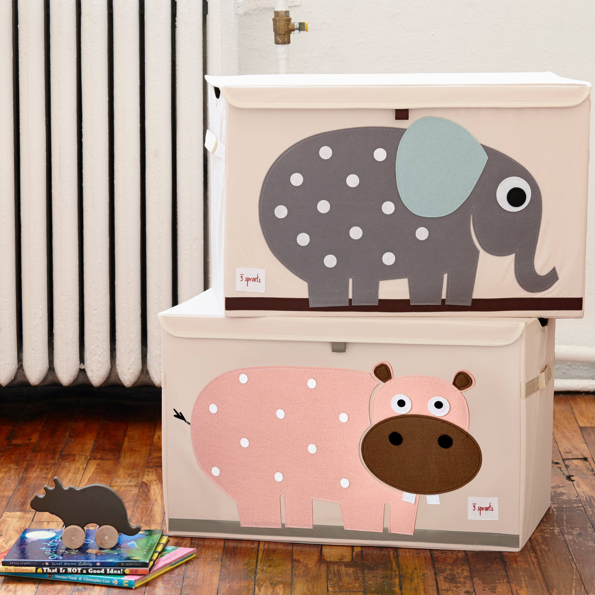 3-sprouts-coffre-jouets-enfant-hippo-en-feutrine image 2