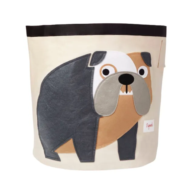 3-sprouts-panier-de-rangement-enfant-bulldog-toile image 1