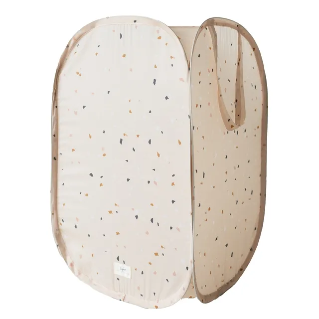 3-sprouts-panier-linge-pop-up-terrazzo-beige-tissu-recycl image 1