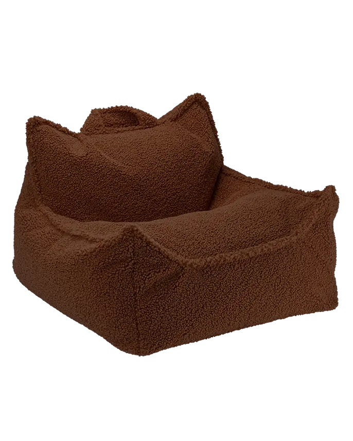 wigiwama-pouf-warm-hazel-pouffe-enfant-teddy-brun-fonc image 1