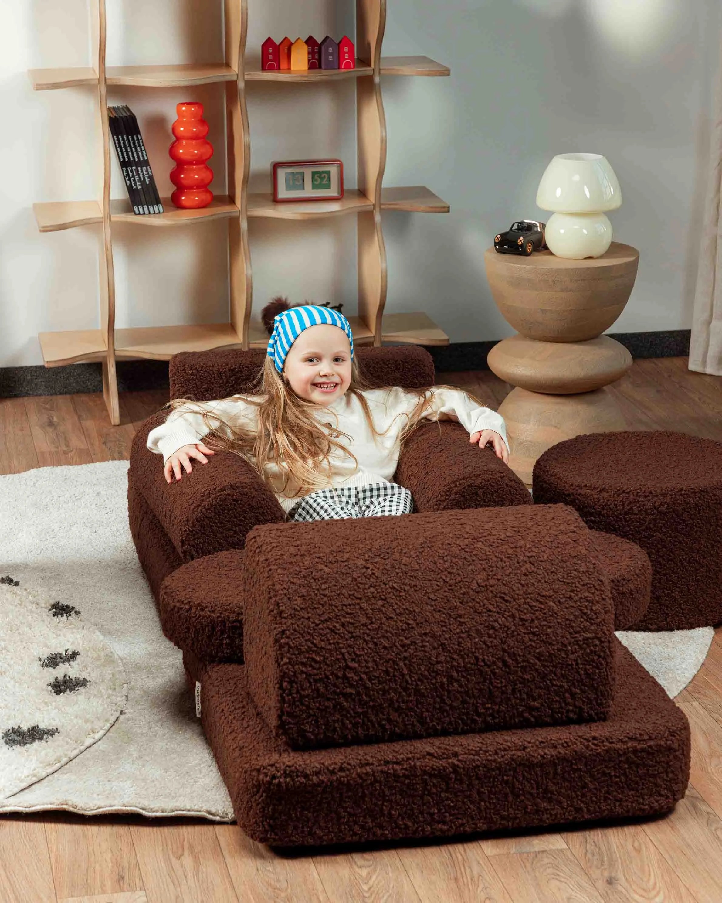 wigiwama-warm-hazel-canap-de-jeu-modulaire-enfant-teddy-brun image 2