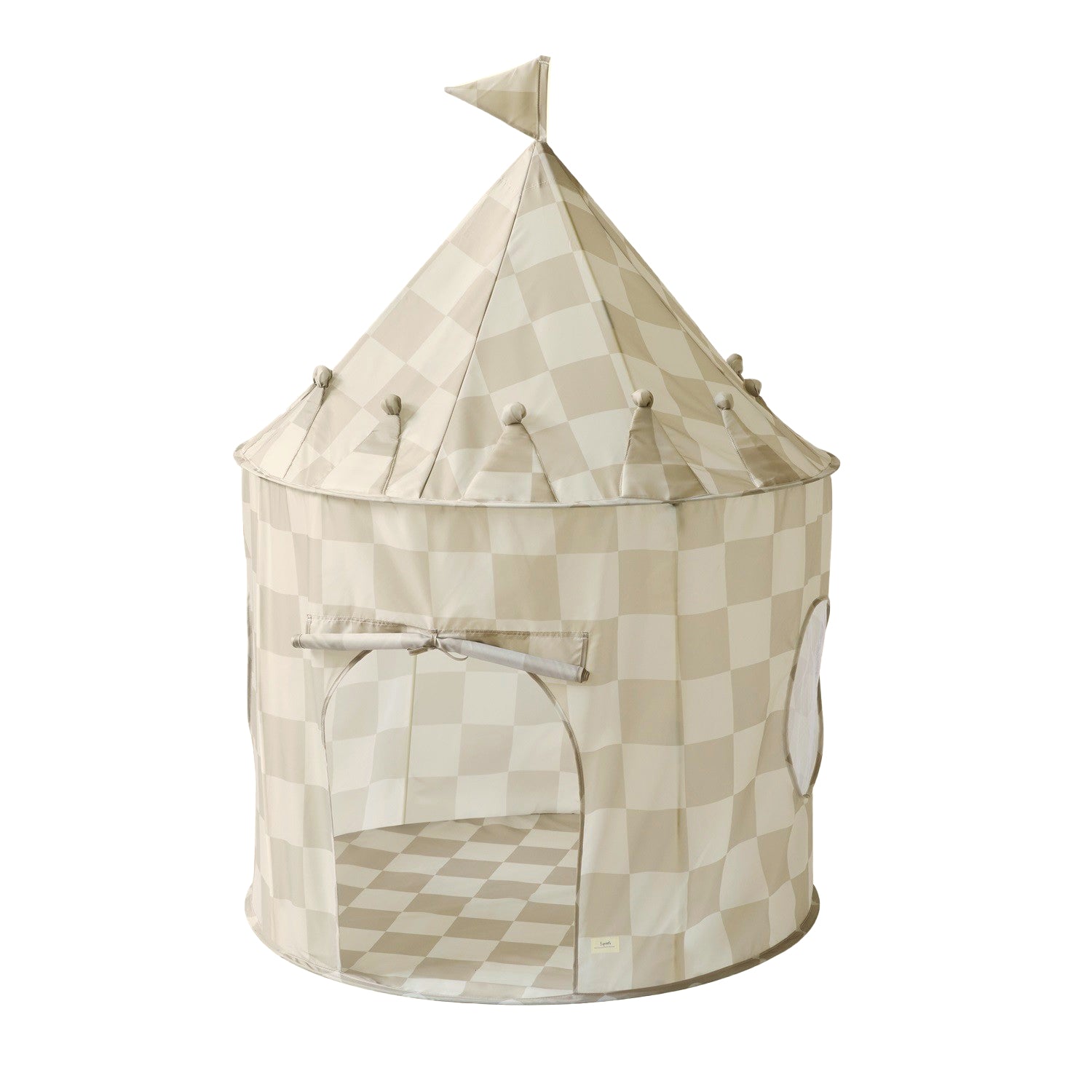 3-sprouts-damier-beige-tente-de-jeu-en-tissu-recycl image 1