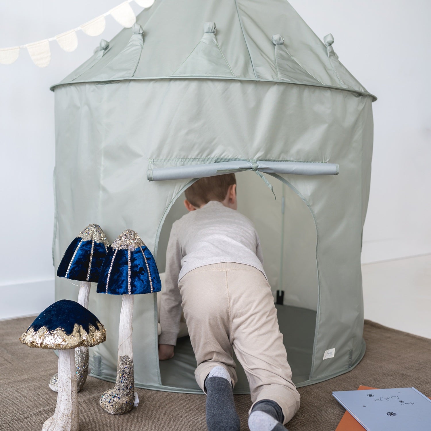 3-sprouts-tente-de-jeu-tissu-recycl-verte-cabane-enfant image 4