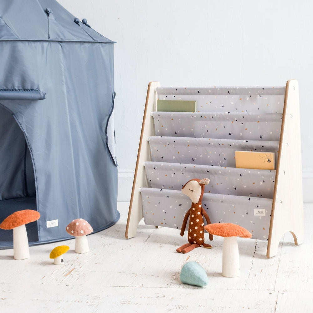 3-sprouts-porte-livres-en-tissu-recycl-gris-clair-terrazzo image 3