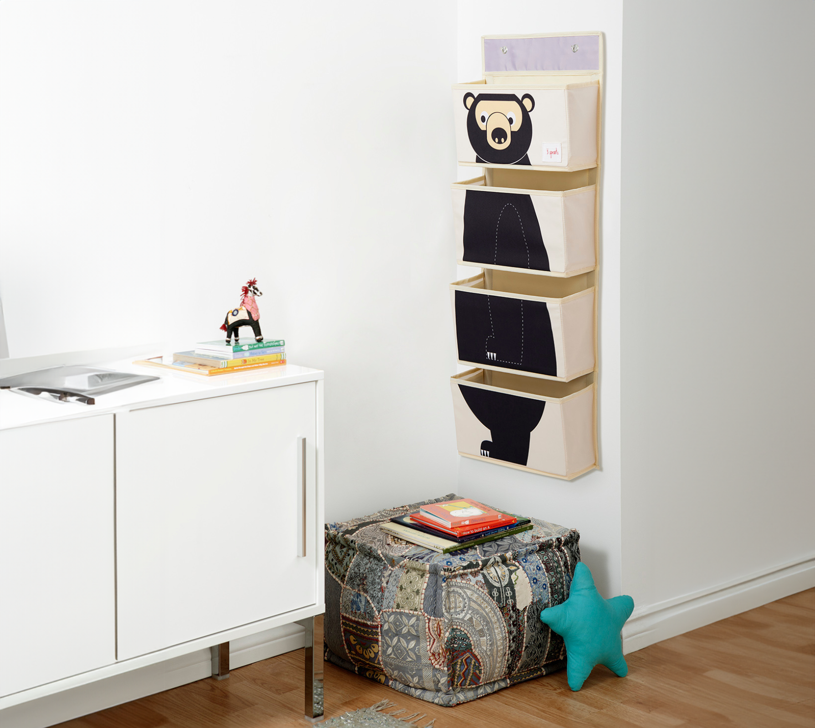 3-sprouts-organisateur-mural-suspendu-ours-4-poches image 3