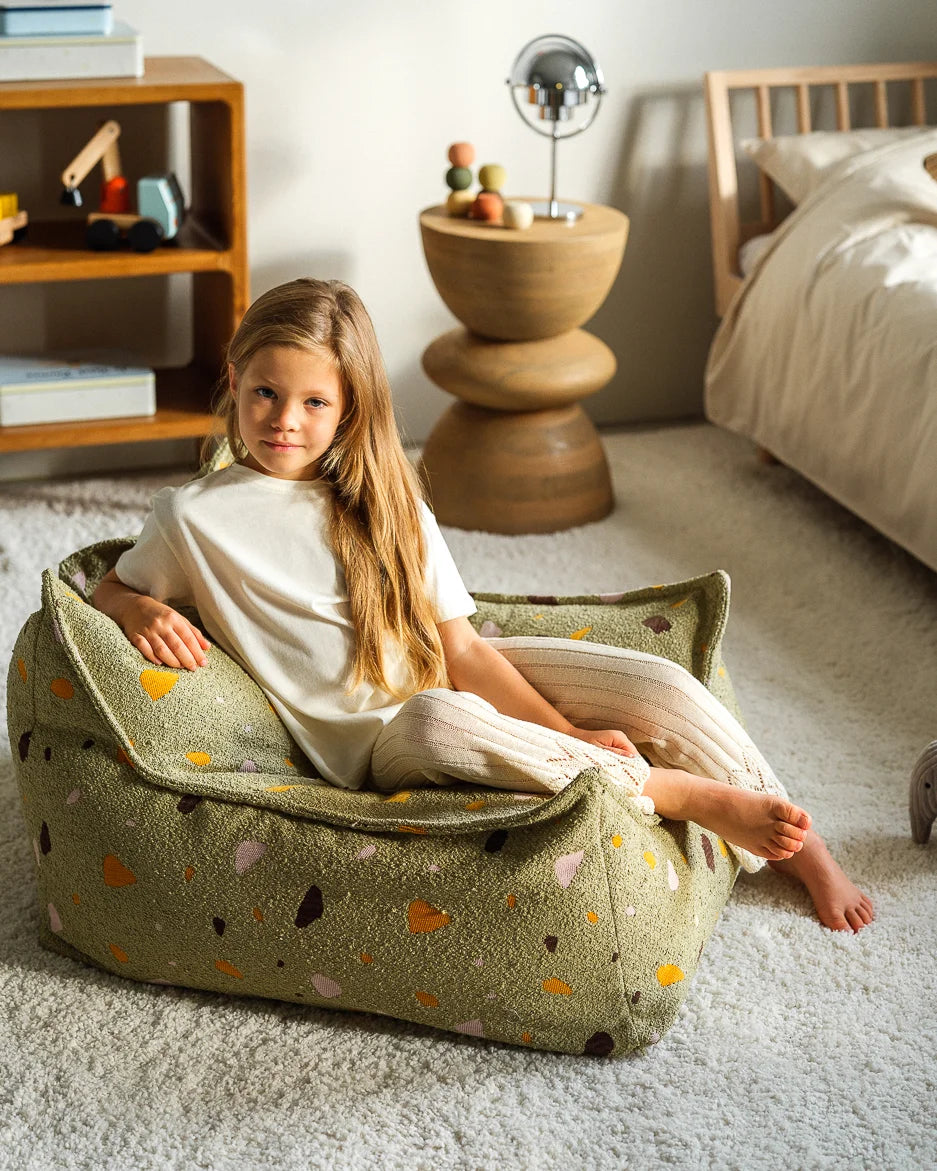 wigiwama-fauteuil-poire-pouf-enfant-terrazzo-moss image 7
