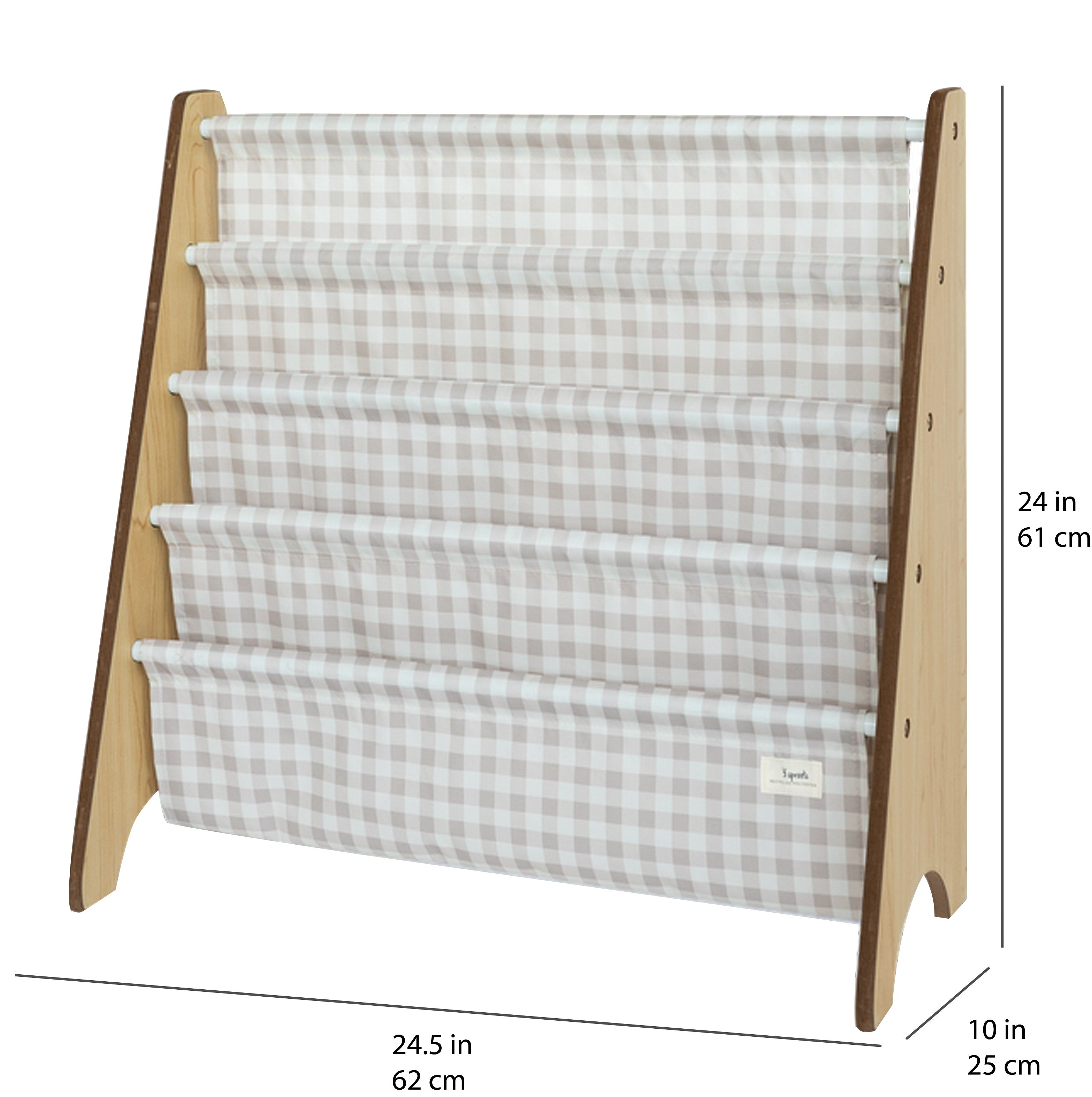 3-sprouts-biblioth-que-enfant-vichy-beige-tissu-recycl image 4